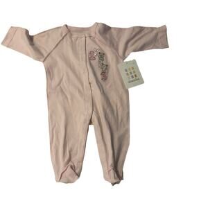 NWT Absorba 0-3M 2-Piece Footed Pajama Set